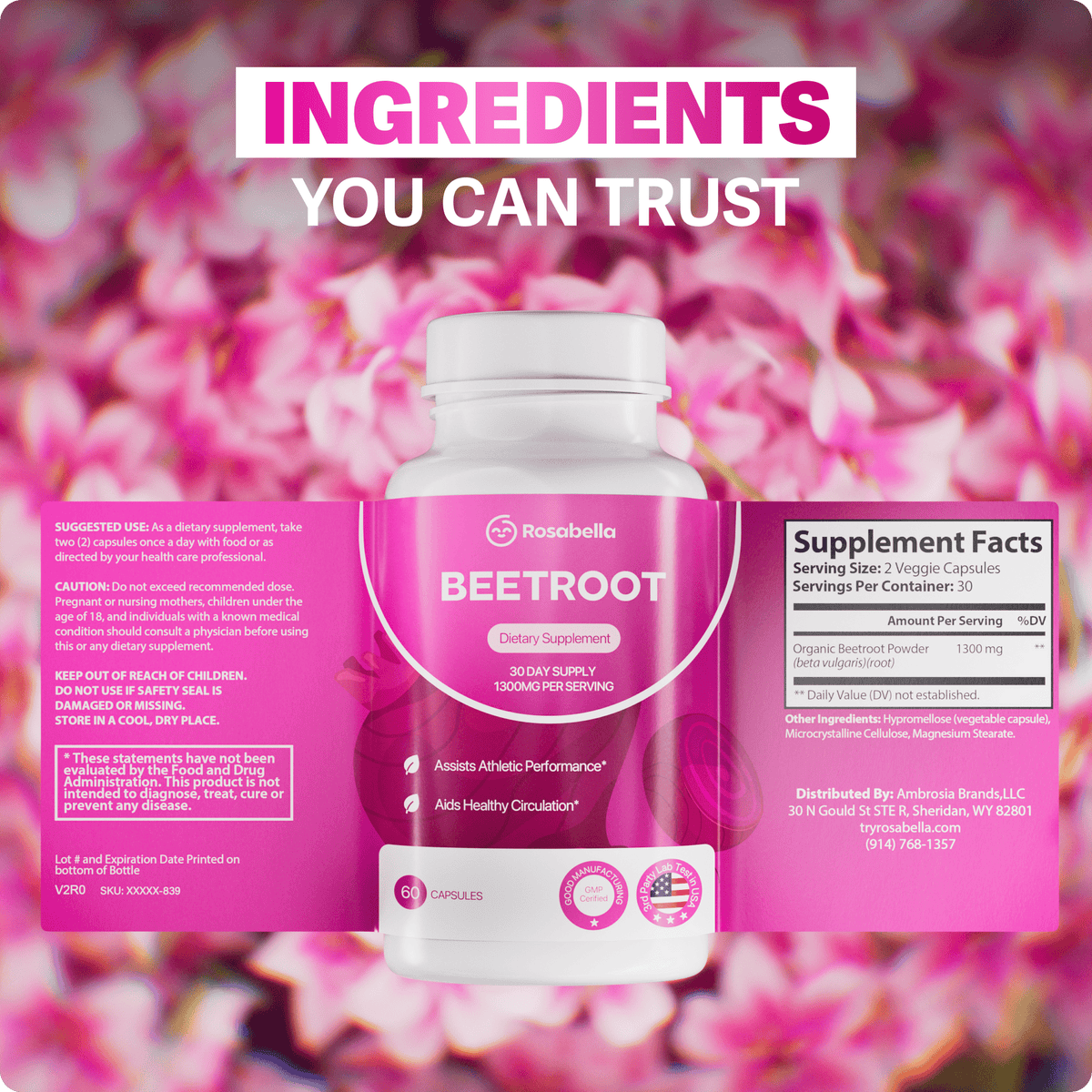 Rosabella Organic Beet Root Capsules