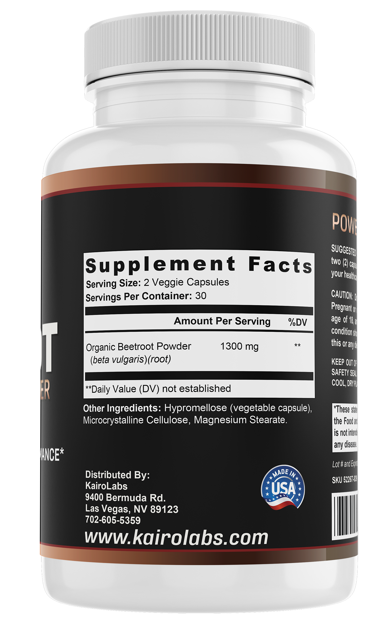 KairoLabs Beetroot Powder - Blood Flow & Endurance Support
