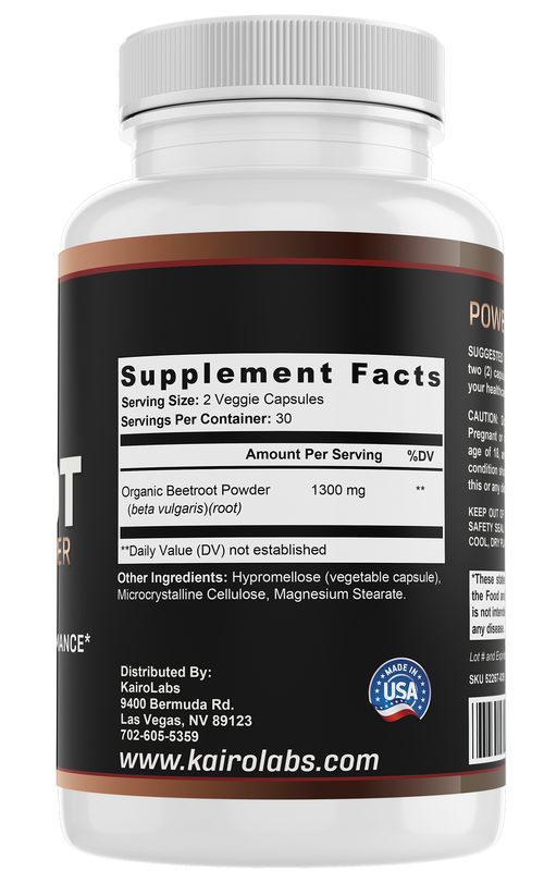 KairoLabs Beetroot Powder - Blood Flow & Endurance Support