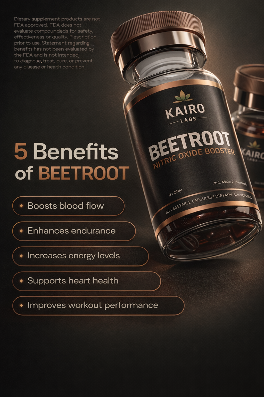 KairoLabs Beetroot Powder - Blood Flow & Endurance Support